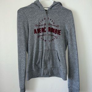 Abercrombie & Fitch Grey Zip Up Hoodie